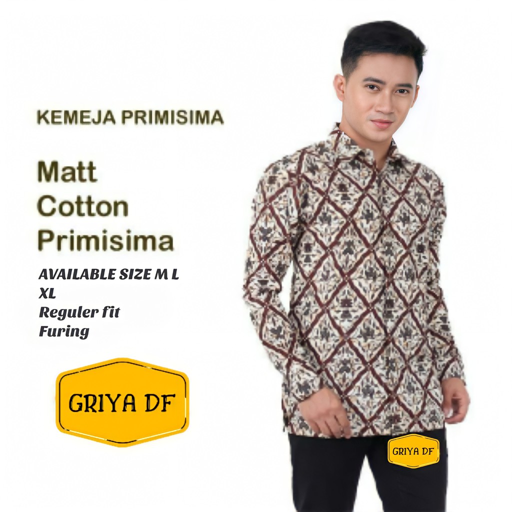 Kemeja Batik Pria Ekslusive Full Furing Bahan Katun Halus Primisima (HQ)