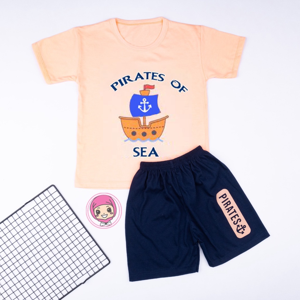 IL - SETELAN ANAK KOMBINASI / SET BAJU ANAK UNISEX COWOK / CEWEK USIA 1- 6 TAHUN TRANSPORT