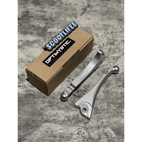 Brake Lever Optimystic cnc Alumunium Silver For Vespa Matic
