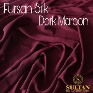 Kain abaya Fursan silk Eggplant, dark plum kainabayasultan kain sultan