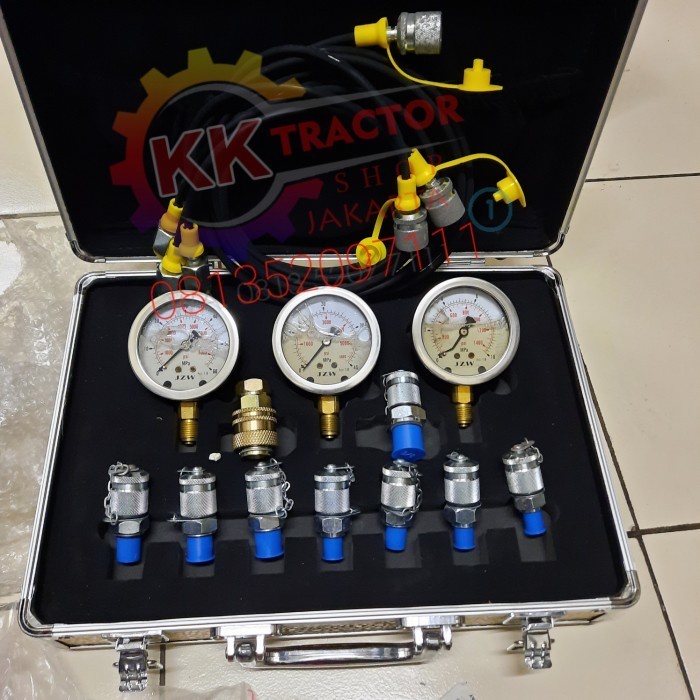 TEST PRESSURE GAUGE 3 MATA ALAT TES PRESSURE OLI HIDROLIK UNIVERSAL
