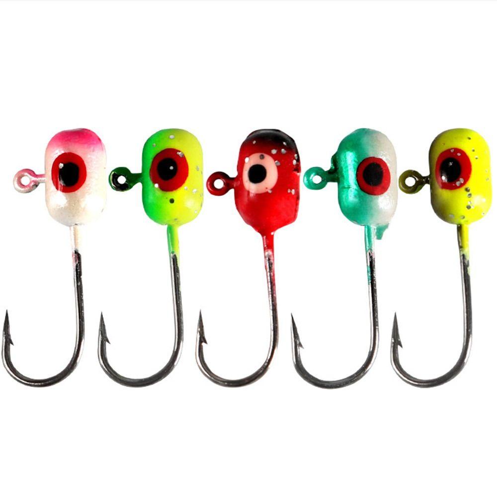 Top 25pcs/Box Musim Dingin Es Memancing Umpan diamond Jigging Walleye Lead Hard Hook