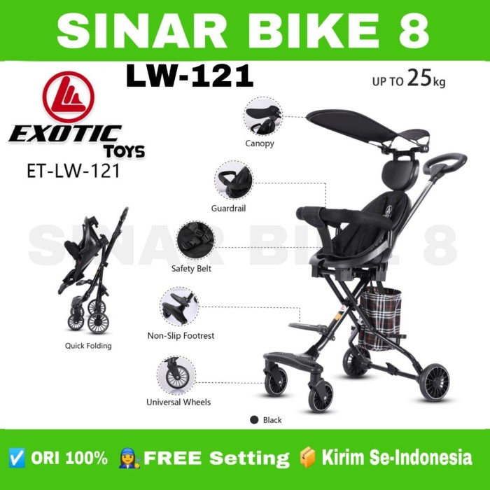 Kereta Dorong Anak Bayi Magic Stroller EXOTIC LW 121 Kanopi