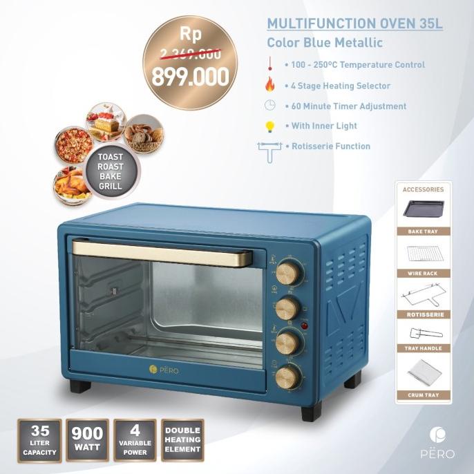 PERO MULTIFUNCTION OVEN 35L - BLUE