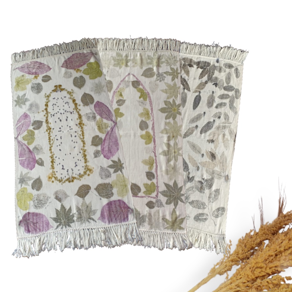 Sajadah Katun Patera Ecoprint Ungu