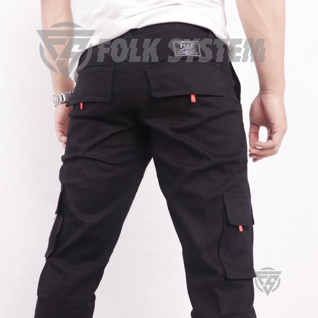 Celana panjang pria chino cargo folksystem original