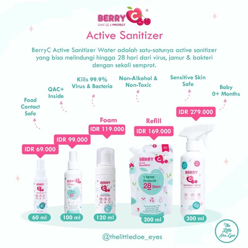 [READY] BerryC / Berry C Active Sanitizer Spray / Refill / Foam