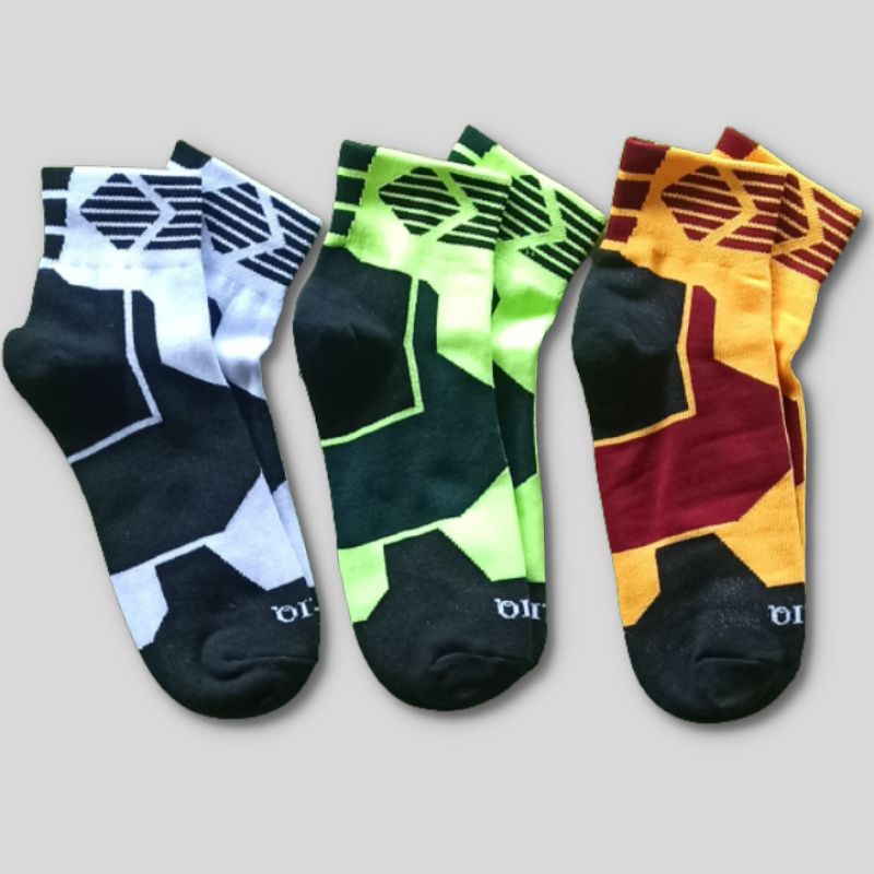 Kaos Kaki Sport/Olah Raga/Kaos Kaki  Motif Oasics Hitam