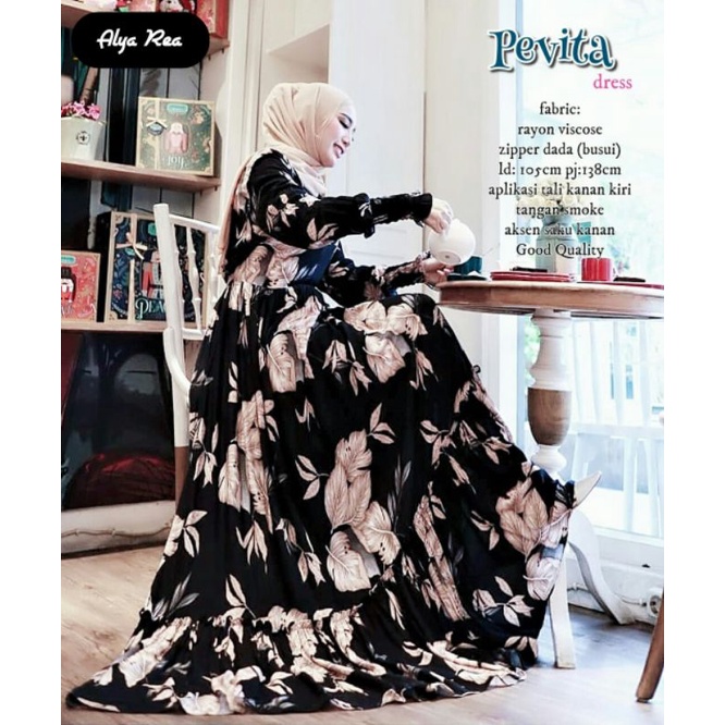 PEVITA DRESS RAYON VISCOSE BY ALYA REA