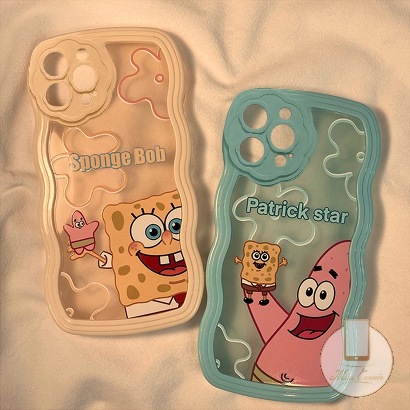 Soft Case Motif Kartun SpongeBob Patrick Star Untuk iPhone 11 13 12 Pro MAX 6 6s 7 8 Plus XR X XS MAX SE 2020