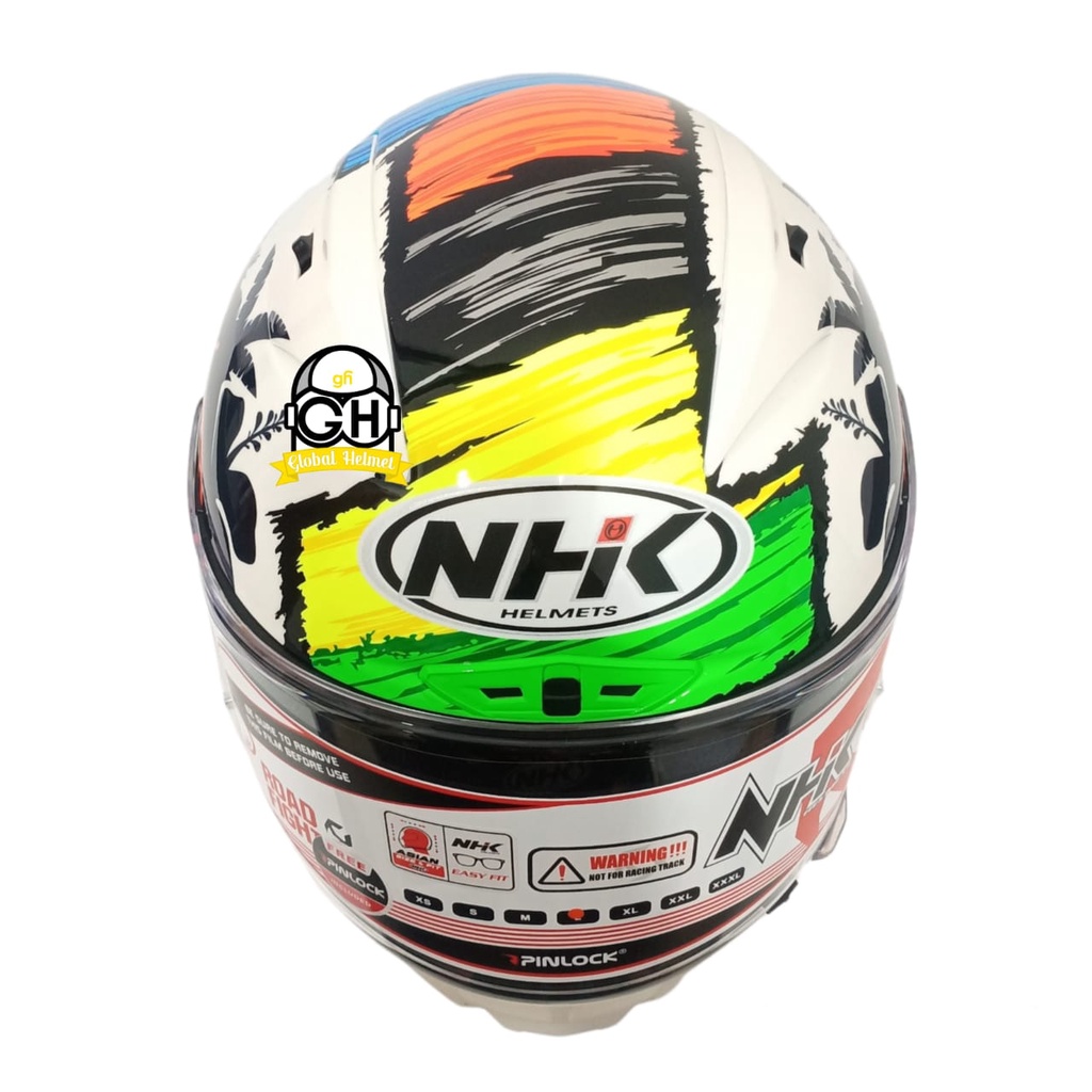 NHK HELM GPR TECH STREET REMY #3 WHITE GLITTER GLOSSY GP R TECH