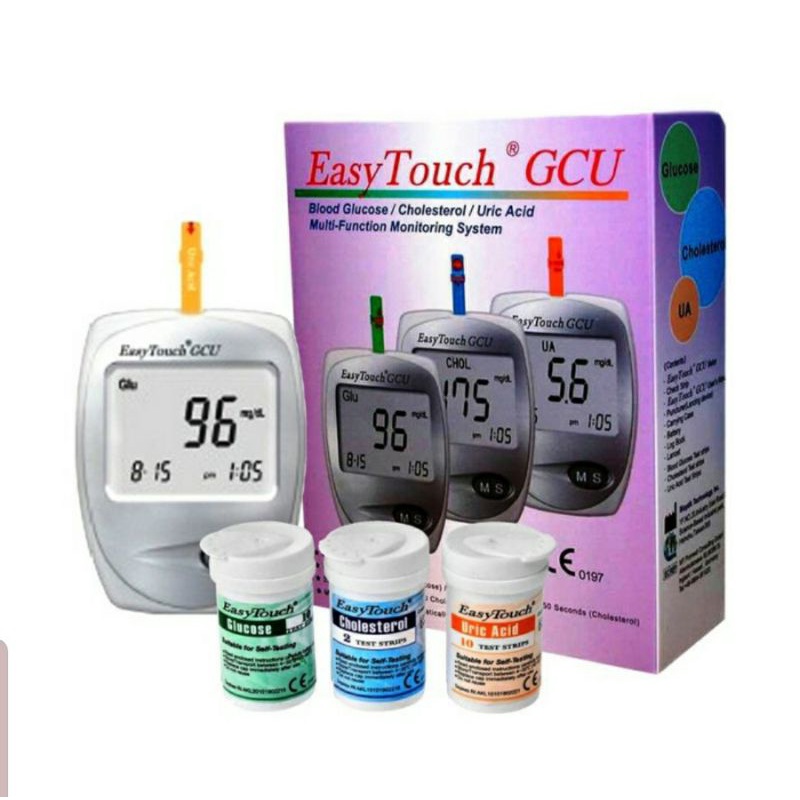 Easy Touch GCU alat cek darah 3in1 cek gula darah kolesterol asam urat