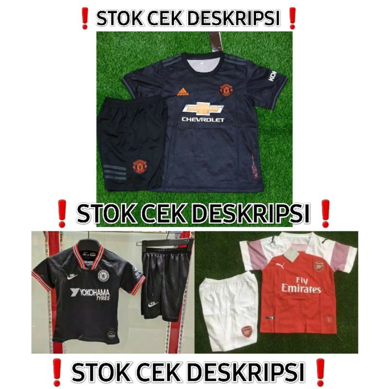 Jersey bola obral kids anak-anak club mu chelsea dll grade ori thailand murah