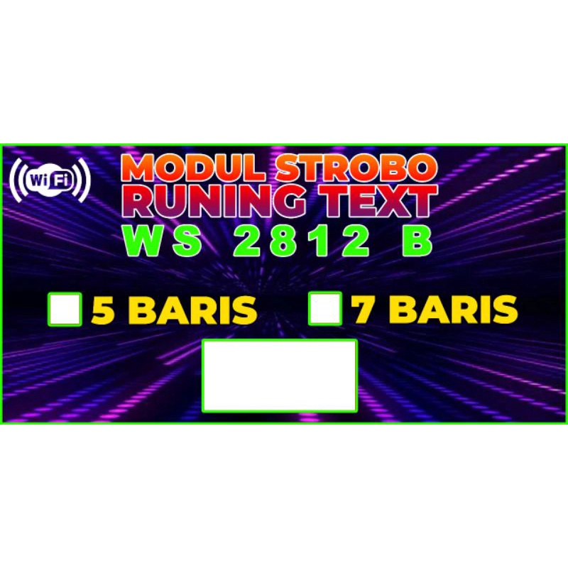 modul strobo running text ws2812b 7baris