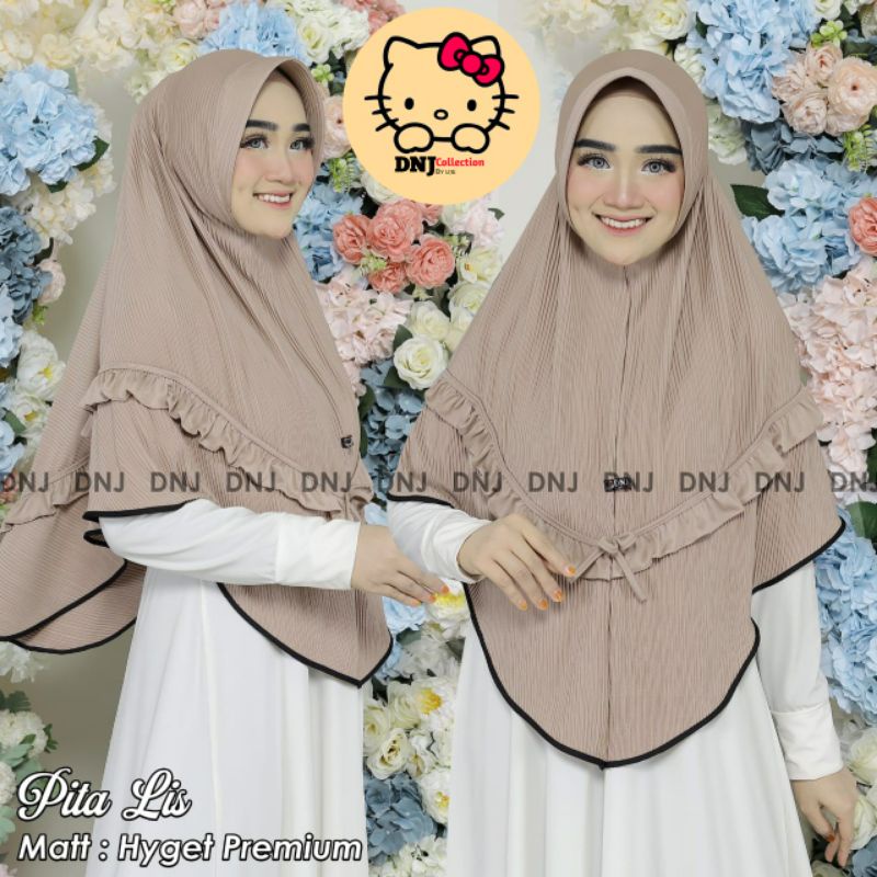 kerudung/bergo/hijab plisket DNJ model pita terbaru