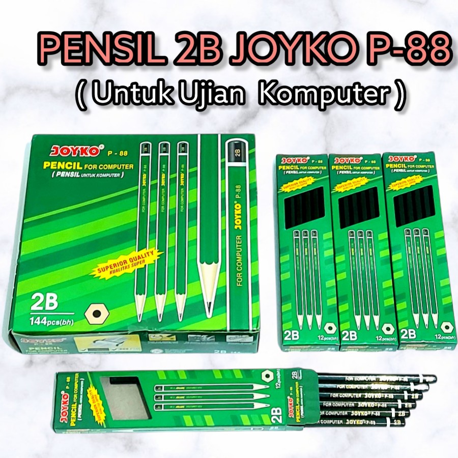 

Pensil 2B Joyko P88 Hijau 1 Lusin Cocok Ujian Komputer