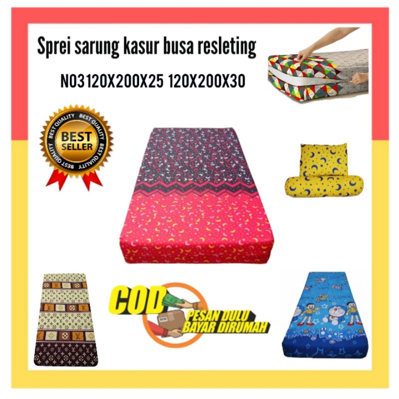 Urung Kasur Sprei Resleting No3 120x200x25 120x200x30