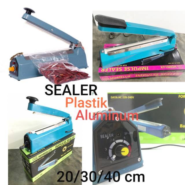 Mesin listrik press impulse sealer plastik 20 30 40 cm PFS200 PFS300 PFS400