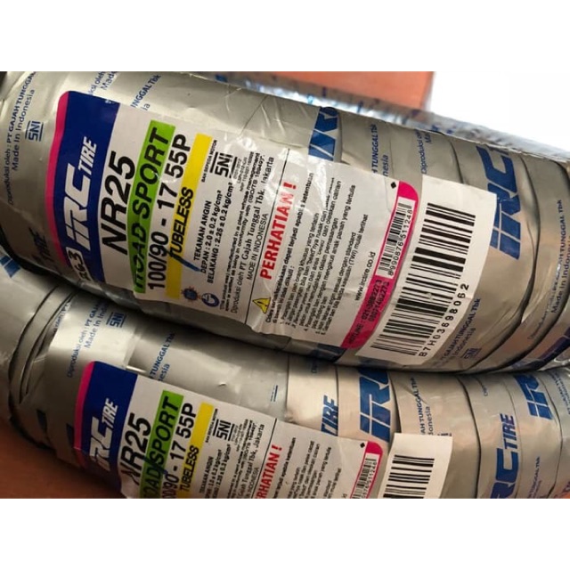 BAN LUAR MOTOR TUBLES IRC 100/90-17 (NR 25)