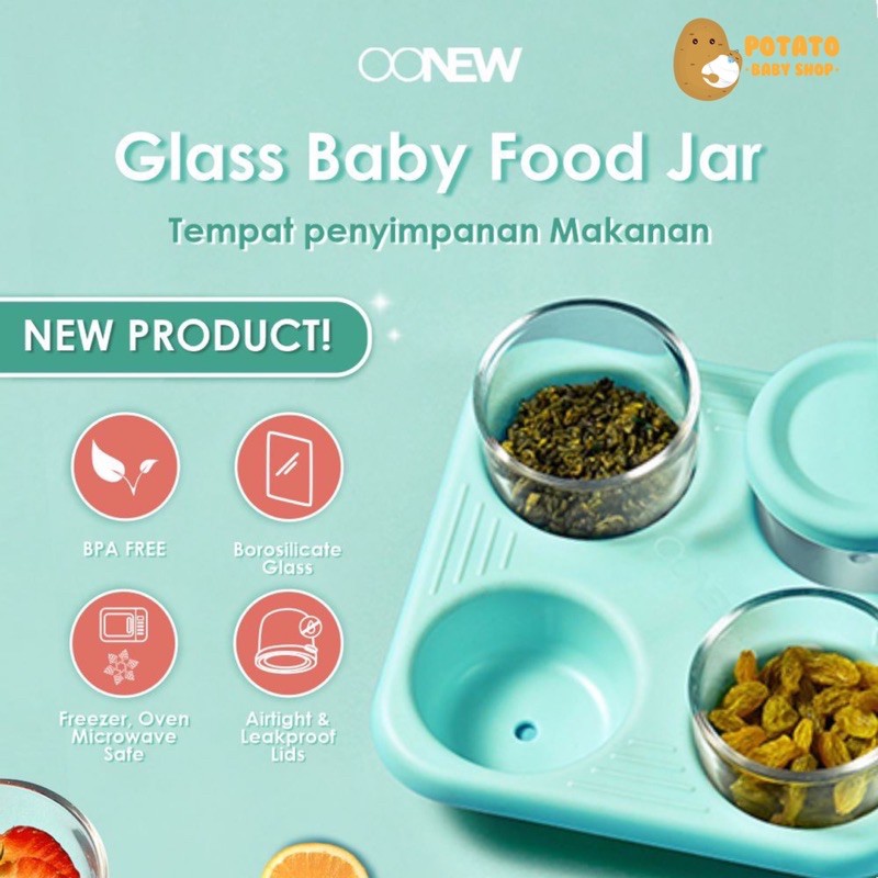 Oonew Glass Baby Food Jar