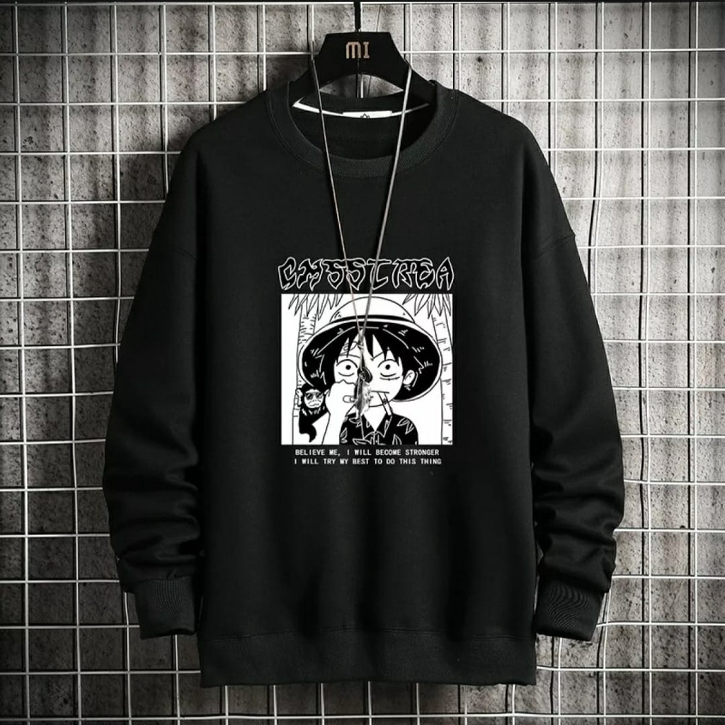 SWEATER ANIME WHEN LUFFY UNISEX - CREWNECK KEREN TEBAL PREMIUM