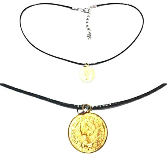 Baby Choker Necklace Gold Coin | Kalung Handmade