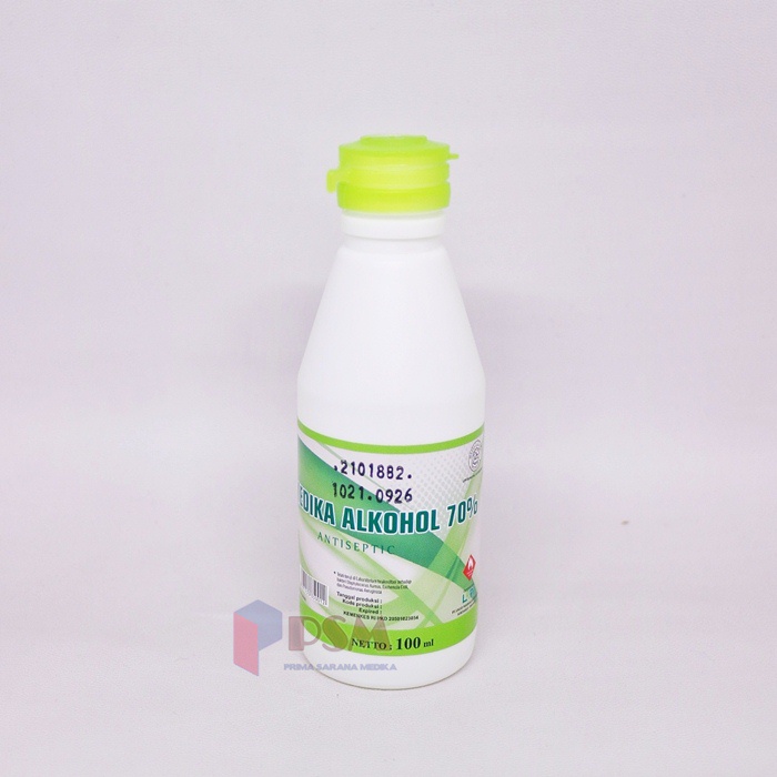 Medika Alkohol 70% 100ml Food Grade Alcohol Antiseptik Pembersih Luka