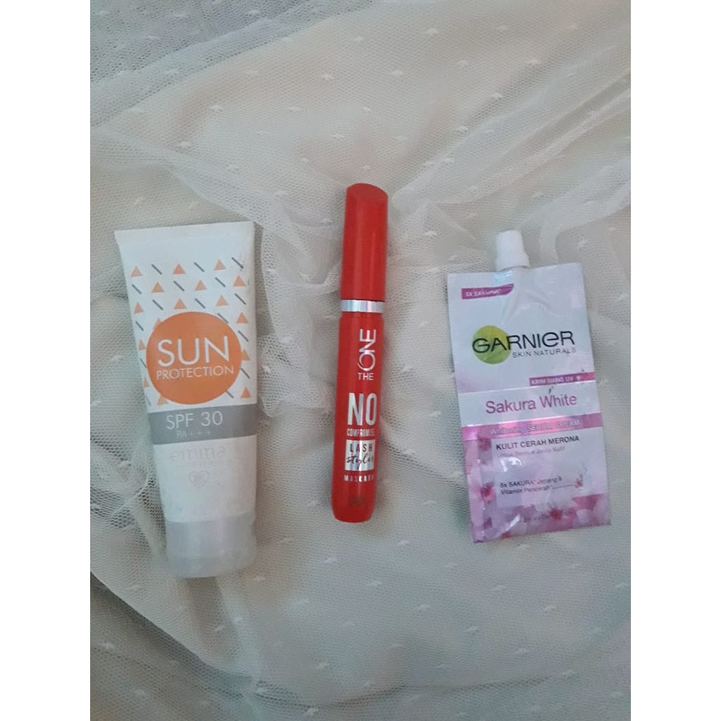 Preloved maskara sunscreen emina free daycream garnier sakura