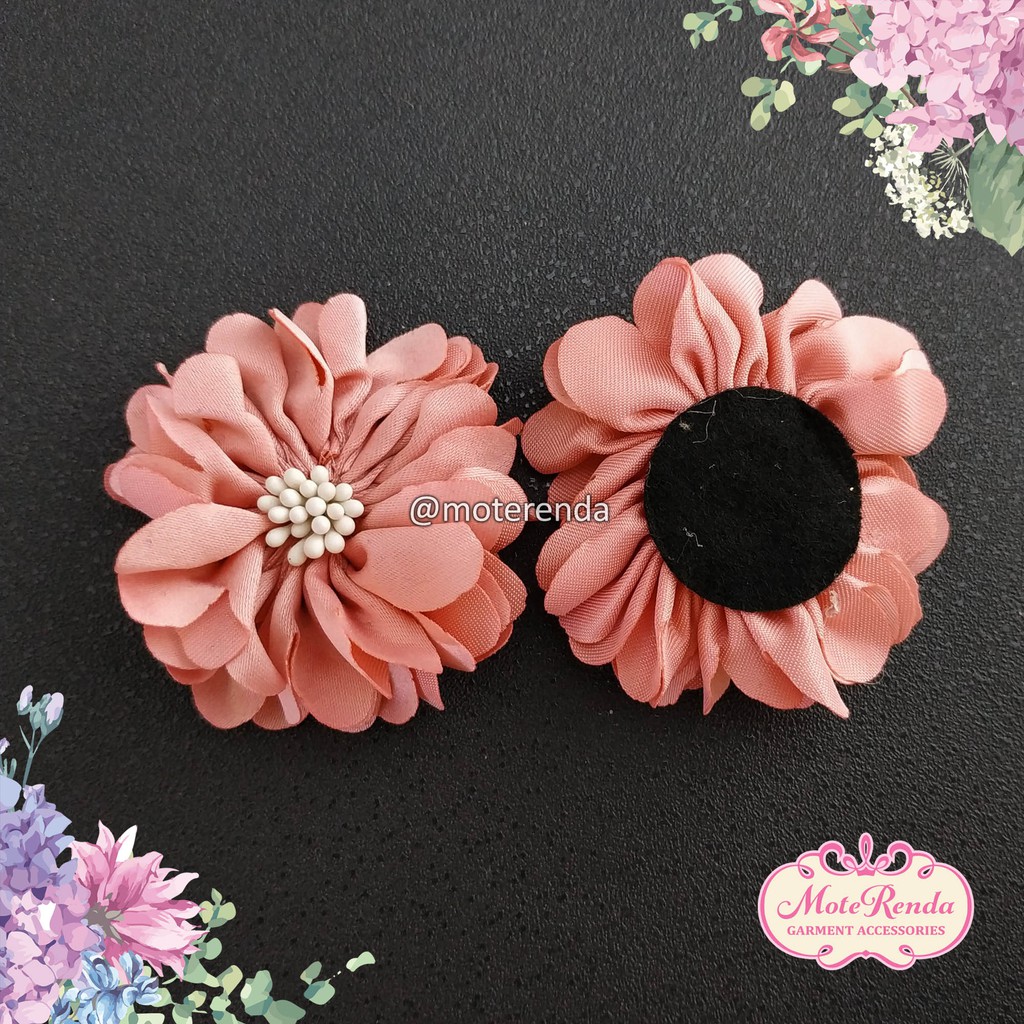 Aplikasi bunga poppy, lebar 5cm kode 7VVS50