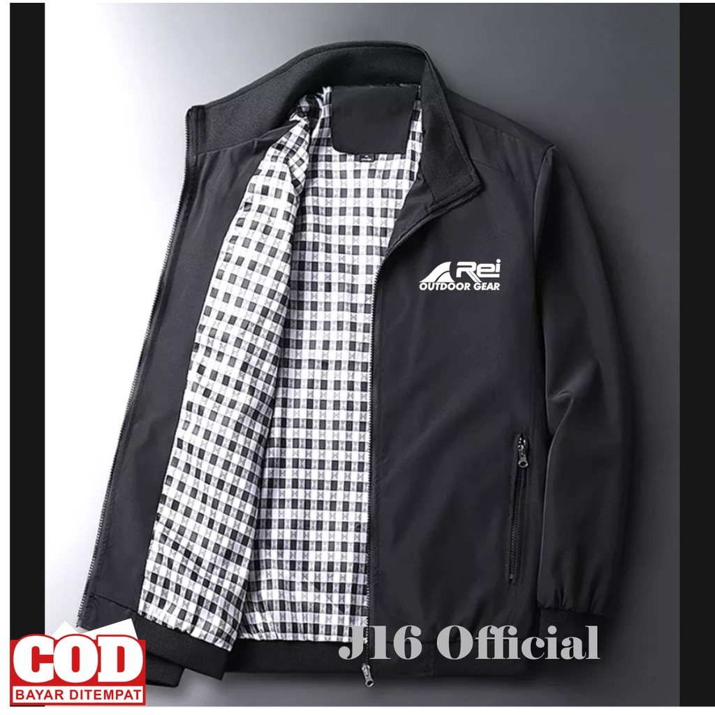 Jaket Bomber Kasual Premium Parasut semi anti air PRIA WANITA REI OUTDOOR