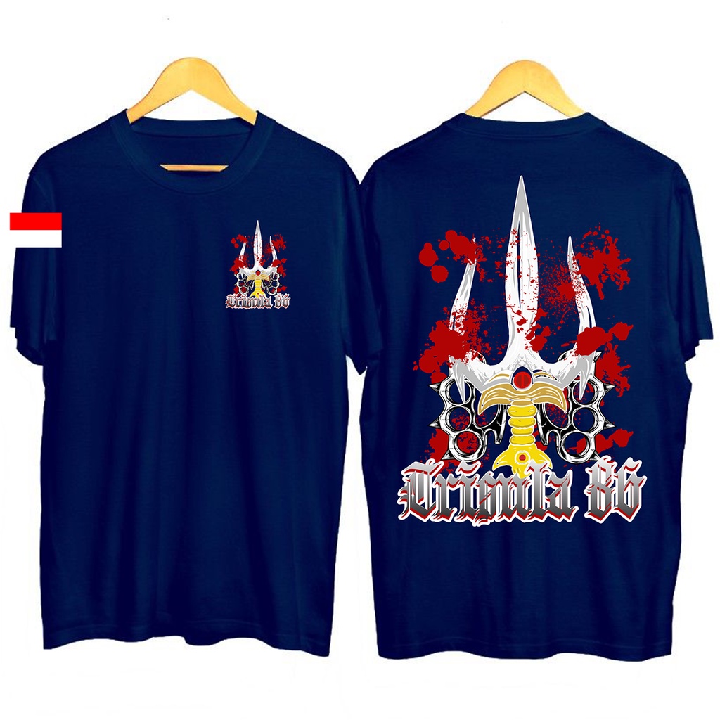 Kaos Pagar Nusa Distro Trisula Simpel-Biru Dongker