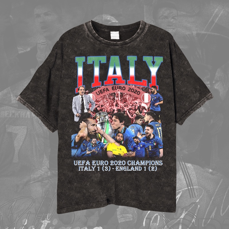 ITALIA Champions Eropa 2020 T-shirt/Kaos Bola ITALIA EURO 2020 Unisex