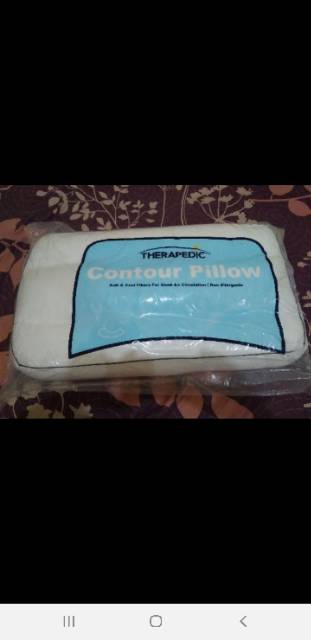 Therapedic Contour Pillow Bantal Kesehatan Untuk Leher Dan Bahu Fiber Silicon Super Lembut