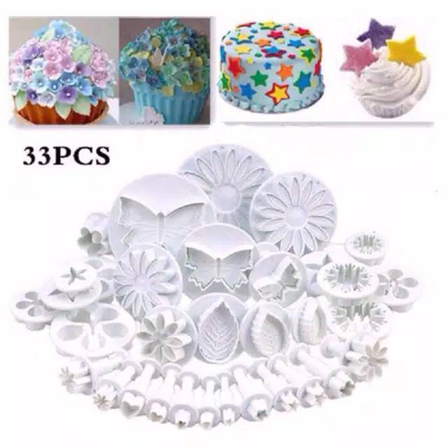 WJ121 Cetakan Kue / Cookies / Cake Set 33 Pcs