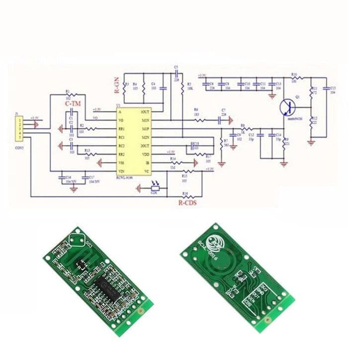 RCWL-0516 Microwave Radar Sensor Module Body Induction 4-28V 100mA