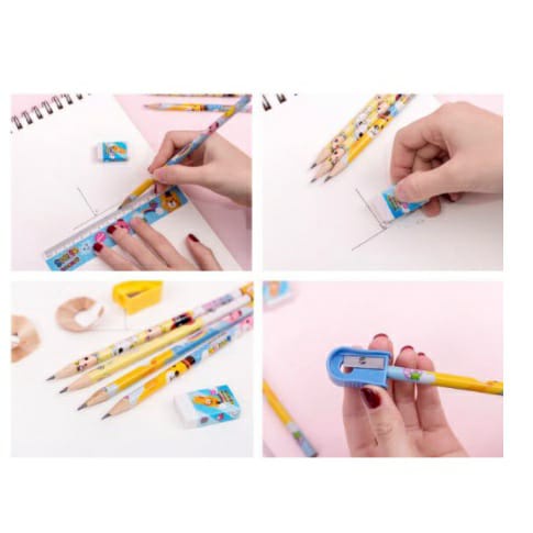 SET ALAT TULIS 5 IN 1 STATIONERY ALAT TULIS SEKOLAH KARAKTER MINI [SWEETSPACE]