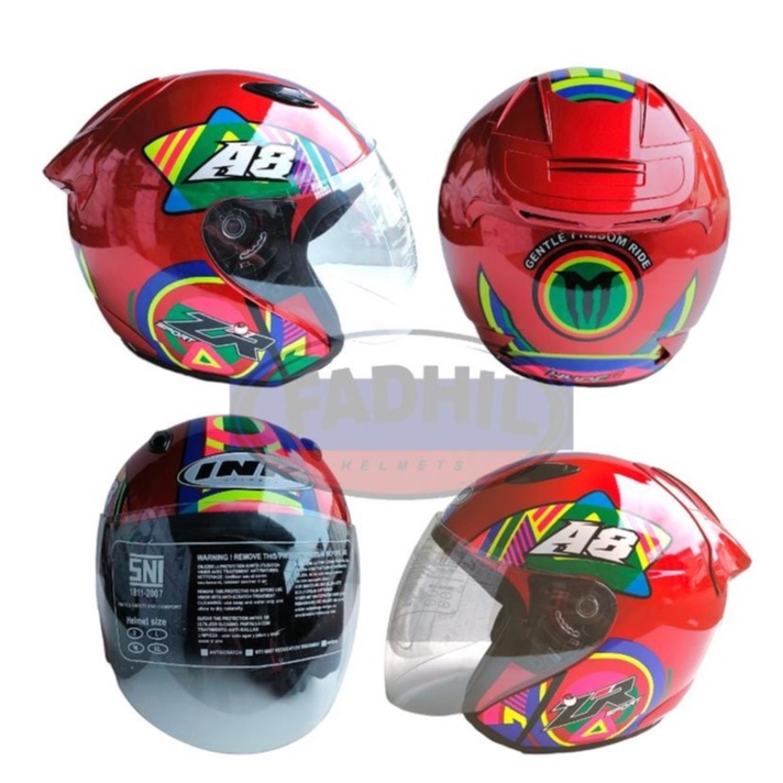 HELM R6 MOTIF. ( FREE PACKING BOX )