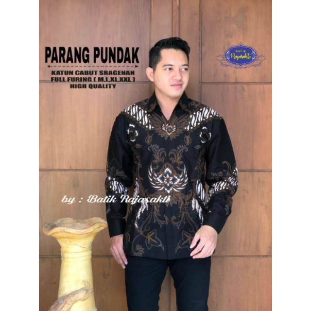 Batik Pria BIMA SUCI Asli Katun Sragenan Full Furing Murah