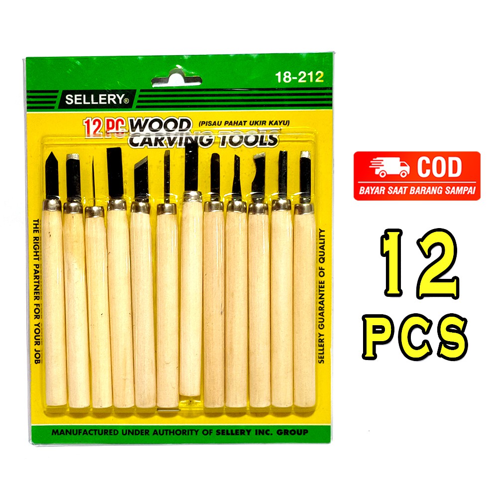 PISAU UKIR PAHAT KAYU 12 IN 1 WOOD CARVING ART KNIFE SELLERY