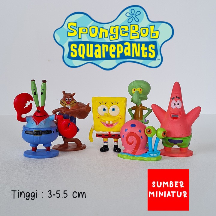 Set Figure Spongebob Pajangan Aquarium Bikini Bottom Sponge Bob