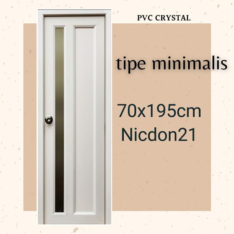 Pintu Kamar Mandi PVC Crystal Type Minimalis