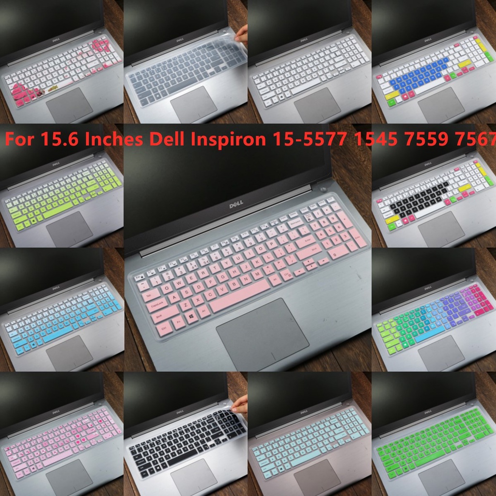 For 15.6 Inches Dell Inspiron 15-5577 1545 7559 7567 Master Soft Ultra-thin Silicone Laptop Keyboard Cover Protector