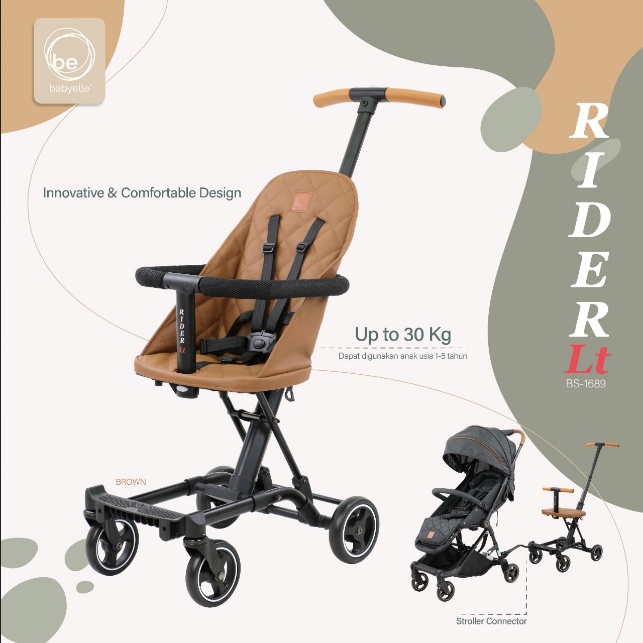 STR22 BABYELLE STROLLER RIDER LT LEATHER EDITION BS1689