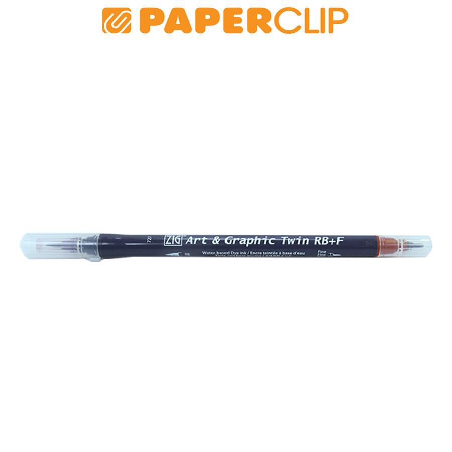 

PEN BRUSH ZIG KURETAKE ART & GRAPHIC TWIN RB+F TUT-95 727 DEEP REDDISH BROWN