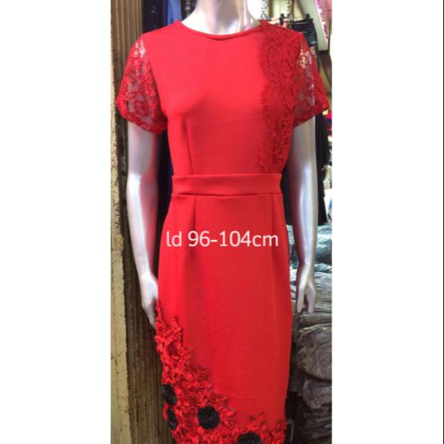 Dress Import Scuba kombi Brokat