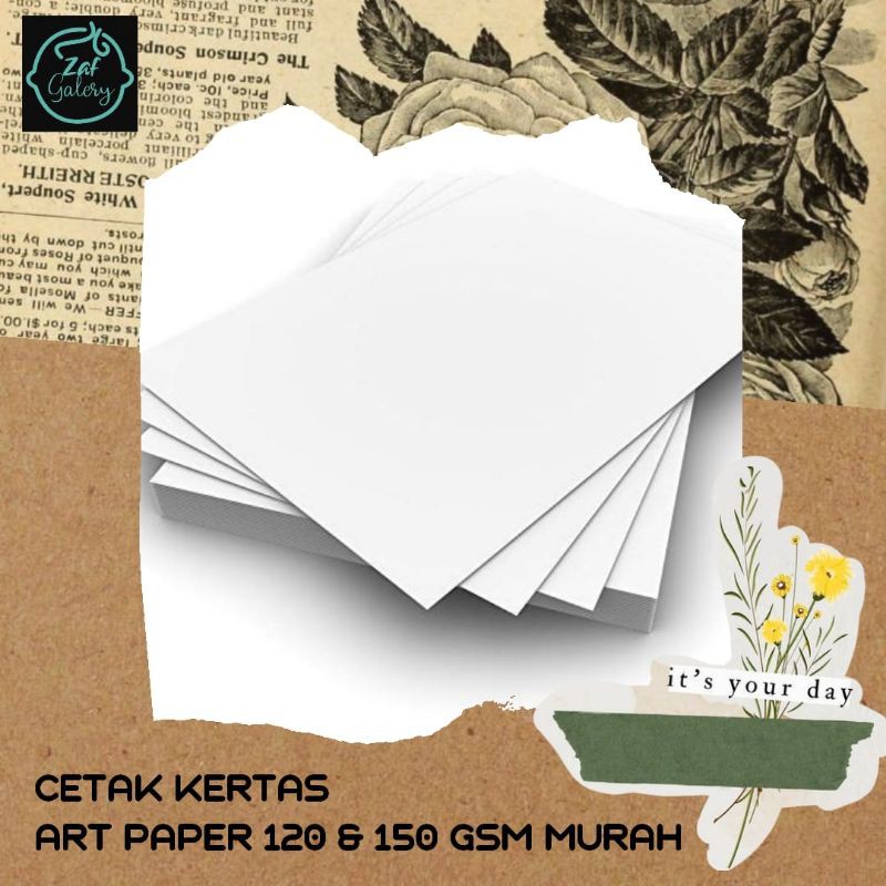 Jual CETAK ART PAPER 120 & 150 GSM MURAH Shopee Indonesia