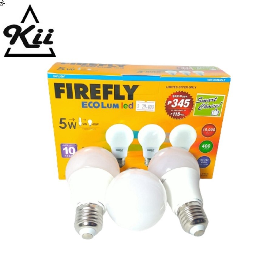 FireFly Value Pack Bohlam Bulb LED Putih 3Pcs - Lampu Bohlam 3 Pcs