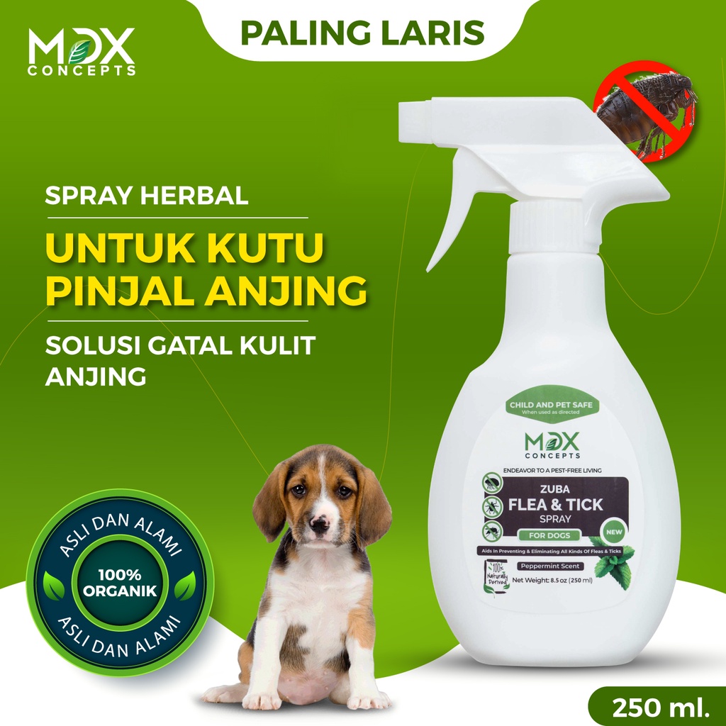MDX Concepts Natural Dog and Cat's Spray Obat Anti Kutu Anjing dan Kucing Alami Ampuh 100% Aman 250m