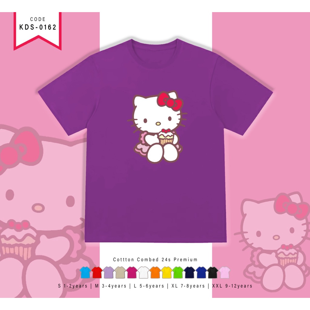 T-SHIRT / KAOS ANAK-ANAK TERMURAH BERGAMBAR HK CUPCAKE - TERIMA CUSTOM KAOS KELUARGA