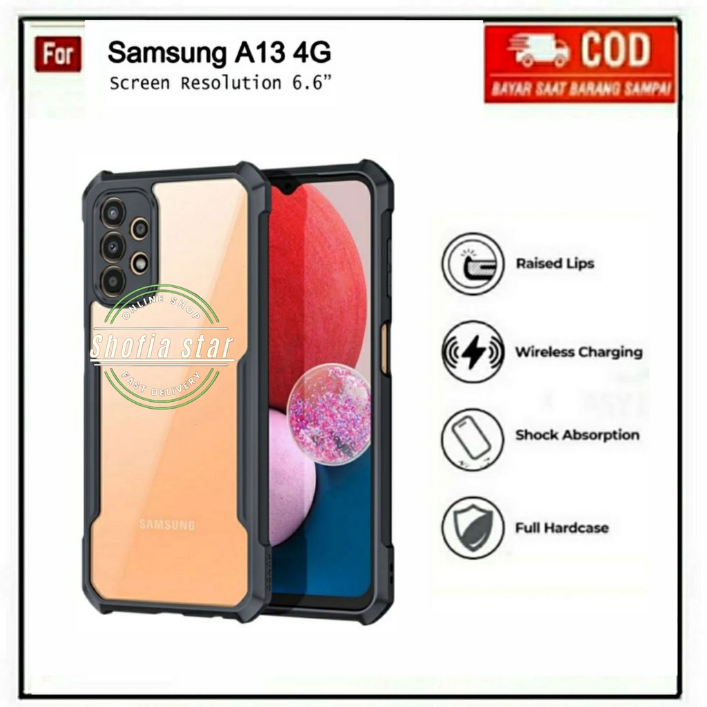 CASE SAMSUNG A13 4G SOFTCASE SHOCKPROOF TRANSPARAN CAMERA PROTECT CASING